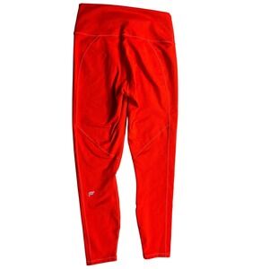 Fabletics XS PowerHold Leggings Bright Red Compression Activewear Yoga Pants‎